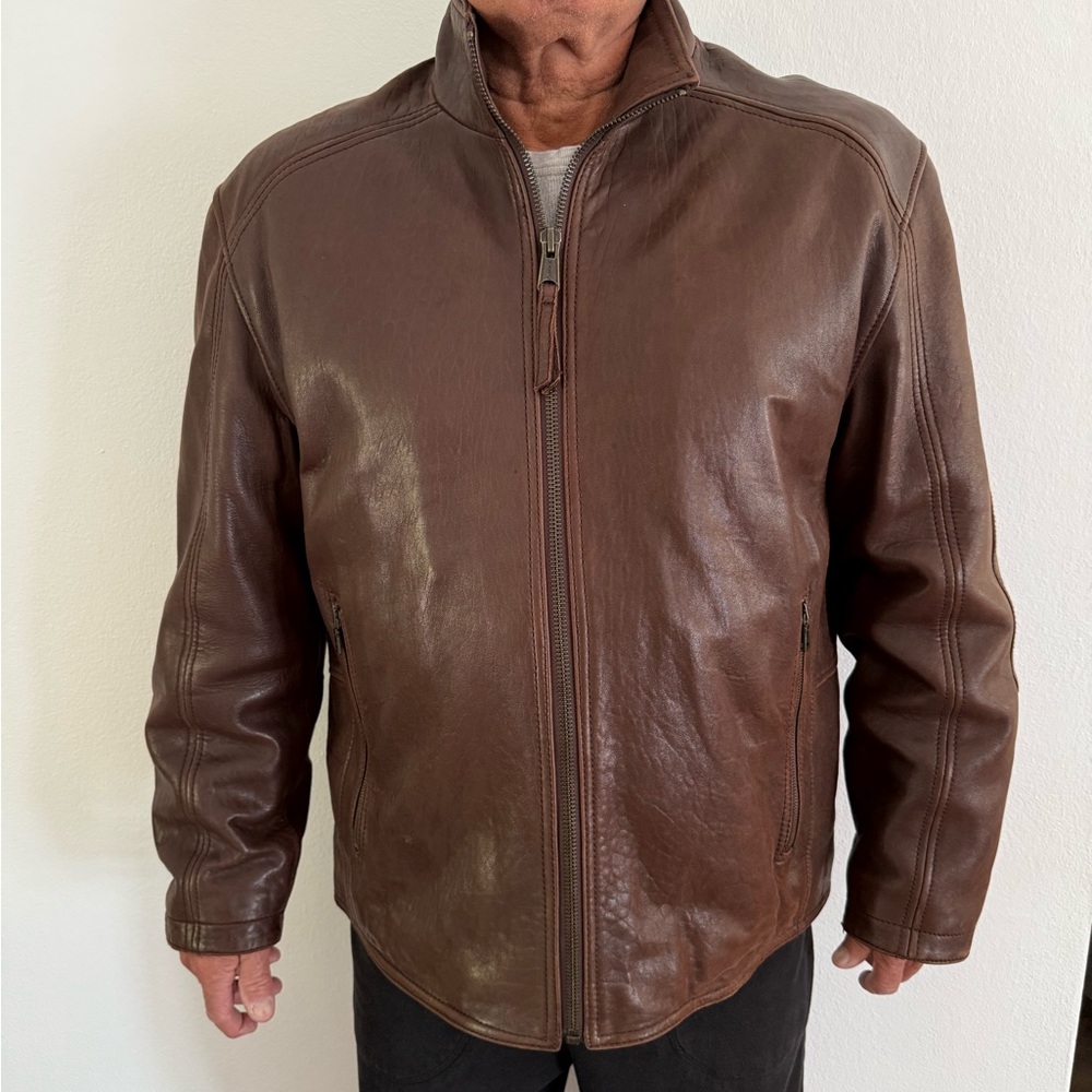 Marc New York Men's Brown Leather Jacket